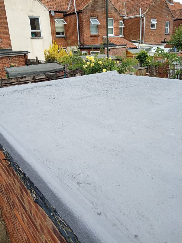 Finished flat roof